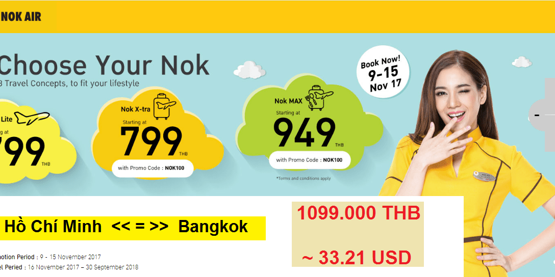 KM Nok Air KM Nok Air hành trình bay Thái Lan