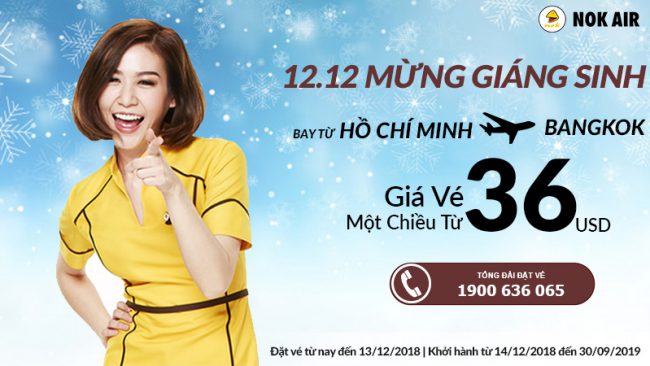 km-nokair Khuyến mãi mùa giáng sinh của Nok - Air