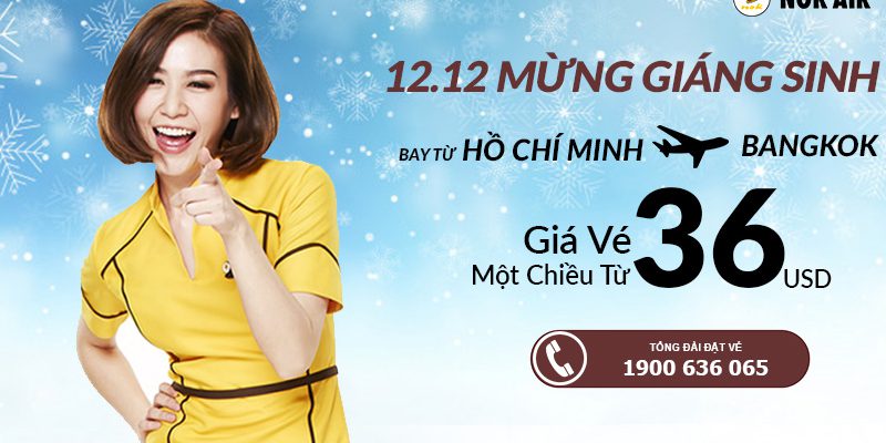 km-nokair Khuyến mãi mùa giáng sinh của Nok - Air