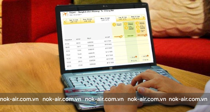 Có rất nhiều cách đặt vé máy bay điện tử của hãng Nok - Air