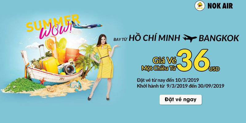 Hè đến rồi săn vé khuyến mãi từ Nok Air du lịch thôi