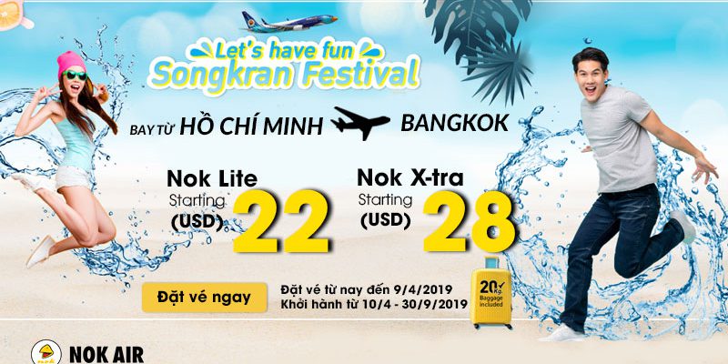 Cùng Nok Air săn khuyến mãi hòa mình vào lễ hội Songkran