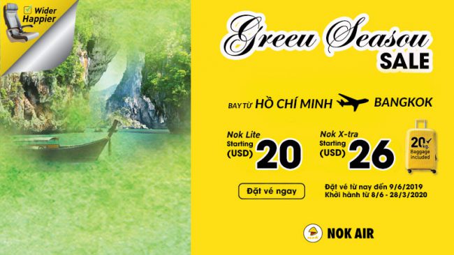 km-nok-3-6 Nok Air khuyến mãi “mùa xanh” vé máy bay chỉ từ 20 USD